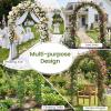 imageGiantex Garden Arch Outdoor Metal Arbor Trellis 86 Heavy Duty Steel Pergola Arch with Ground Stakes for Climbing Plants Wedding Party amp Backyard Decoration 1 Pack1 Pack