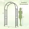 imageGiantex Garden Arch Outdoor Metal Arbor Trellis 86 Heavy Duty Steel Pergola Arch with Ground Stakes for Climbing Plants Wedding Party amp Backyard Decoration 1 Pack2 Pack