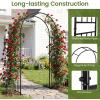 imageGiantex Garden Arch Outdoor Metal Arbor Trellis 86 Heavy Duty Steel Pergola Arch with Ground Stakes for Climbing Plants Wedding Party amp Backyard Decoration 1 Pack1 Pack