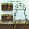 imageGiantex Garden Arch Trellis for Climbing Plants 75 FT HeavyDuty Cucumber Trellis with PECoated Steel Frame RustResistant Archway for Raised Bed Outdoor Vegetable amp Vine Support1