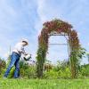 imageGiantex Garden Arch Trellis for Climbing Plants 75 FT HeavyDuty Cucumber Trellis with PECoated Steel Frame RustResistant Archway for Raised Bed Outdoor Vegetable amp Vine Support1