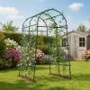 imageGiantex Garden Arch Trellis for Climbing Plants 75 FT HeavyDuty Cucumber Trellis with PECoated Steel Frame RustResistant Archway for Raised Bed Outdoor Vegetable amp Vine Support1