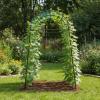 imageGiantex Garden Arch Trellis for Climbing Plants 75 FT HeavyDuty Cucumber Trellis with PECoated Steel Frame RustResistant Archway for Raised Bed Outdoor Vegetable amp Vine Support1
