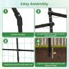 imageGiantex Garden Arch Trellis for Climbing Plants 75 FT HeavyDuty Cucumber Trellis with PECoated Steel Frame RustResistant Archway for Raised Bed Outdoor Vegetable amp Vine Support1