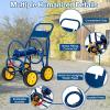 imageGiantex Garden Hose Reel Cart  Water Hose Cart with 4 Wheels amp Nonslip Grip Outside Portable Water Hose Holder Hold 330 FT of 58 or 34 400 FT of 12 Hose for Lawn Garden Yard Watering BlueBlue