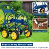 imageGiantex Garden Hose Reel Cart  Water Hose Cart with 4 Wheels amp Nonslip Grip Outside Portable Water Hose Holder Hold 330 FT of 58 or 34 400 FT of 12 Hose for Lawn Garden Yard Watering BlueBlue