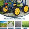 imageGiantex Garden Hose Reel Cart  Water Hose Cart with 4 Wheels amp Nonslip Grip Outside Portable Water Hose Holder Hold 330 FT of 58 or 34 400 FT of 12 Hose for Lawn Garden Yard Watering BlueBlue