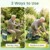 imageGiantex Garden Kneeler and Seat Foldable Gardening Stool wWide EVA Foam Padding Tool Pouch HeavyDuty Kneeling Bench for Knee amp Back Pain Relief Gardening Kit for Seniors Women Men Green