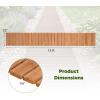 imageGiantex Garden Pathway Roll Up  12ft Wood Walkway 22 inch Width No Assembly Required Outdoor Decorative Boardwalk Sidewalk Flooring Pavers for Lawns Backyard Patio Wedding Carbonized BrownGolden Teak