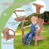 imageGiantex Kids Adirondack Chair AllWeather HIPS Childrens Outdoor Chair wErgonomic Design Toddler Lawn Chairs for Age 38 Kids Beach Chair for Garden Patio Backyard 1TurquoiseTeak