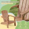 imageGiantex Kids Adirondack Chair AllWeather HIPS Childrens Outdoor Chair wErgonomic Design Toddler Lawn Chairs for Age 38 Kids Beach Chair for Garden Patio Backyard 1TurquoiseTeak