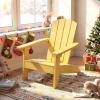 imageGiantex Kids Adirondack Chair AllWeather HIPS Childrens Outdoor Chair wErgonomic Design Toddler Lawn Chairs for Age 38 Kids Beach Chair for Garden Patio Backyard 1TurquoiseYellow