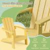 imageGiantex Kids Adirondack Chair AllWeather HIPS Childrens Outdoor Chair wErgonomic Design Toddler Lawn Chairs for Age 38 Kids Beach Chair for Garden Patio Backyard 1TurquoiseYellow