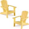 imageGiantex Kids Adirondack Chair AllWeather HIPS Childrens Outdoor Chair wErgonomic Design Toddler Lawn Chairs for Age 38 Kids Beach Chair for Garden Patio Backyard 1TurquoiseYellow