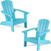 imageGiantex Kids Adirondack Chair AllWeather HIPS Childrens Outdoor Chair wErgonomic Design Toddler Lawn Chairs for Age 38 Kids Beach Chair for Garden Patio Backyard 1TurquoiseTurquoise
