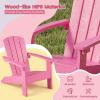 imageGiantex Kids Adirondack Chair AllWeather HIPS Childrens Outdoor Chair wErgonomic Design Toddler Lawn Chairs for Age 38 Kids Beach Chair for Garden Patio Backyard 1TurquoisePink