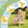 imageGiantex Kids Adirondack Chair AllWeather HIPS Childrens Outdoor Chair wErgonomic Design Toddler Lawn Chairs for Age 38 Kids Beach Chair for Garden Patio Backyard 1TurquoiseYellow