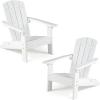 imageGiantex Kids Adirondack Chair AllWeather HIPS Childrens Outdoor Chair wErgonomic Design Toddler Lawn Chairs for Age 38 Kids Beach Chair for Garden Patio Backyard 1TurquoiseWhite