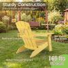 imageGiantex Kids Adirondack Chair AllWeather HIPS Childrens Outdoor Chair wErgonomic Design Toddler Lawn Chairs for Age 38 Kids Beach Chair for Garden Patio Backyard 1TurquoiseYellow