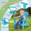 imageGiantex Kids Adirondack Chair AllWeather HIPS Childrens Outdoor Chair wErgonomic Design Toddler Lawn Chairs for Age 38 Kids Beach Chair for Garden Patio Backyard 1TurquoiseTurquoise