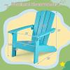 imageGiantex Kids Adirondack Chair AllWeather HIPS Childrens Outdoor Chair wErgonomic Design Toddler Lawn Chairs for Age 38 Kids Beach Chair for Garden Patio Backyard 1TurquoiseTurquoise