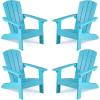 imageGiantex Kids Adirondack Chair AllWeather HIPS Childrens Outdoor Chair wErgonomic Design Toddler Lawn Chairs for Age 38 Kids Beach Chair for Garden Patio Backyard 1TurquoiseTurquoise