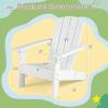 imageGiantex Kids Adirondack Chair AllWeather HIPS Childrens Outdoor Chair wErgonomic Design Toddler Lawn Chairs for Age 38 Kids Beach Chair for Garden Patio Backyard 1TurquoiseWhite