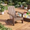 imageGiantex Kids Adirondack Chair AllWeather HIPS Childrens Outdoor Chair wErgonomic Design Toddler Lawn Chairs for Age 38 Kids Beach Chair for Garden Patio Backyard 1TurquoiseTaupe