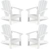 imageGiantex Kids Adirondack Chair AllWeather HIPS Childrens Outdoor Chair wErgonomic Design Toddler Lawn Chairs for Age 38 Kids Beach Chair for Garden Patio Backyard 1TurquoiseWhite
