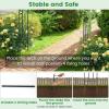 imageGiantex Metal Garden Arbor 75 FT Heavy Duty Arch Trellis for Climbing Plants Decorative Outdoor Garden Archway with Pointed Legs Wedding Arbor for Party Backyard Lawn Ceremony Decoration60W x 95H