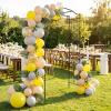 imageGiantex Metal Garden Arbor 75 FT Heavy Duty Arch Trellis for Climbing Plants Decorative Outdoor Garden Archway with Pointed Legs Wedding Arbor for Party Backyard Lawn Ceremony Decoration44W x 90H