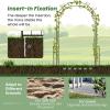imageGiantex Metal Garden Arbor 75 FT Heavy Duty Arch Trellis for Climbing Plants Decorative Outdoor Garden Archway with Pointed Legs Wedding Arbor for Party Backyard Lawn Ceremony Decoration66W x 95H