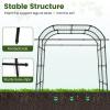 imageGiantex Metal Garden Arch Trellis for Climbing Plants Outdoor 75FT Tall Adjustable Cucumber Trellis Tunnel for Raised Garden Bed Extra Wide Garden Trellis Arch Support Vegetables Vine71x83x91