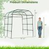 imageGiantex Metal Garden Arch Trellis for Climbing Plants Outdoor 75FT Tall Adjustable Cucumber Trellis Tunnel for Raised Garden Bed Extra Wide Garden Trellis Arch Support Vegetables Vine71x83x91