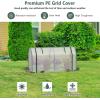 imageGiantex Mini Portable Greenhouse  for Raised Garden Bed 47x215x24 Outdoor Greenhouses with PE Cover RollUp Zipper Door Waterproof Plant Shelter for Garden Patio Lawn Vegetables amp Flowers