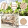 imageGiantex Outdoor Bench 52Inch Outside Bench AllWeather HDPE Park Bench with Backrest and Armrests 705 lbs Weight Capacity 2Person Slatted Patio Bench for Porch Yard Lawn Garden Bench WhiteTeak