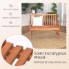 imageGiantex Outdoor Bench Wood Patio Bench with Cozy Armrests amp Backrest Slatted Sitting Area Eucalyptus Wood Frame 2Person Loveseat for Park Porch Yard 800 lbs Max Load Garden Bench Eucalyptus