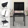 imageGiantex Outdoor Patio Dining Chair Set of 4 Armless Dining Chair with Breathable Fabric Seat amp Backrest Heavy Duty Aluminum Frame Outside Lightweight Patio Chairs for Porch Garden Yard Poolside1 Count Pack of 1