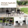 imageGiantex Outdoor Patio Dining Chair Set of 4 Armless Dining Chair with Breathable Fabric Seat amp Backrest Heavy Duty Aluminum Frame Outside Lightweight Patio Chairs for Porch Garden Yard Poolside1 Count Pack of 1