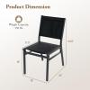 imageGiantex Outdoor Patio Dining Chair Set of 4 Armless Dining Chair with Breathable Fabric Seat amp Backrest Heavy Duty Aluminum Frame Outside Lightweight Patio Chairs for Porch Garden Yard Poolside2 Count Pack of 1