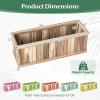 imageGiantex Outdoor Raised Garden Bed 40 x 13 x 12 Pine Wood Planter Box with 3 Drainage Holes Removable Bottom amp Bed Liner Rectangular Flower Container for Vegetables Herbs Indoor amp OutdoorNatural