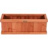 imageGiantex Outdoor Raised Garden Bed 40 x 13 x 12 Pine Wood Planter Box with 3 Drainage Holes Removable Bottom amp Bed Liner Rectangular Flower Container for Vegetables Herbs Indoor amp OutdoorCedar Brown