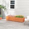 imageGiantex Raised Garden Bed 44 x 11 x 10 Wood Planter Box with Drainage Holes Outdoor Rectangular Raised Beds for Flower Vegetable Herb