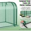 imageGiantex Raised Garden Bed with Cover Wood Elevated Planter Box with Legs amp Mini Greenhouse Waterproof SunProtective PE Green House Cover Outdoor Use for Fruit Vegetable Flower Herb WhiteGrayGreengray