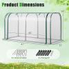 imageGiantex Raised Garden Bed with Cover Wood Elevated Planter Box with Legs amp Mini Greenhouse Waterproof SunProtective PE Green House Cover Outdoor Use for Fruit Vegetable Flower Herb WhiteGrayWhitegray