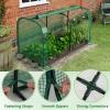 imageGiantex Raised Garden Bed with Cover Wood Elevated Planter Box with Legs amp Mini Greenhouse Waterproof SunProtective PE Green House Cover Outdoor Use for Fruit Vegetable Flower Herb WhiteGrayGreennatural