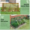 imageGiantex Raised Garden Bed with Cover Wood Elevated Planter Box with Legs amp Mini Greenhouse Waterproof SunProtective PE Green House Cover Outdoor Use for Fruit Vegetable Flower Herb WhiteGrayGreengray