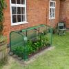 imageGiantex Raised Garden Bed with Cover Wood Elevated Planter Box with Legs amp Mini Greenhouse Waterproof SunProtective PE Green House Cover Outdoor Use for Fruit Vegetable Flower Herb WhiteGrayGreengray