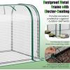 imageGiantex Raised Garden Bed with Cover Wood Elevated Planter Box with Legs amp Mini Greenhouse Waterproof SunProtective PE Green House Cover Outdoor Use for Fruit Vegetable Flower Herb WhiteGrayWhitegray
