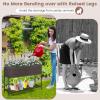 imageGiantex Raised Garden Bed with Legs 40 x 12 Rattan Elevated Planter Box wStorage Shelf Removable Liner Drainage Gaps for Vegetables Flowers amp Herbs Outdoor Planting Stand for Backyard PatioBrown